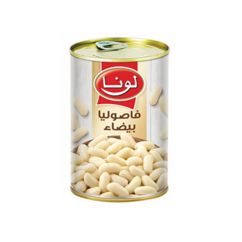 فاصولياء بيضاء لونا علب 380غم (كرتونة 24 حبة )