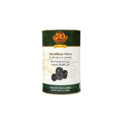 زيتون اسود شرائح وفير 350غم*12(كرتونة 12 حبة )(سعر الحبة0.583)